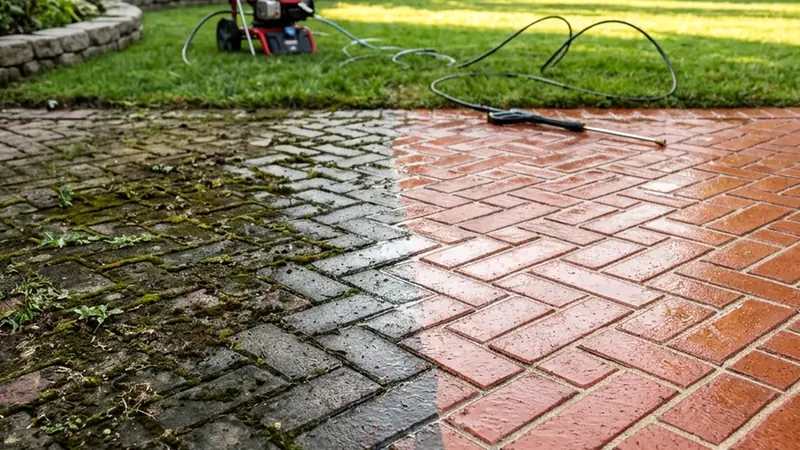 Paver Patio Cleaning & Polymeric Sand Restoration in Copley, OH