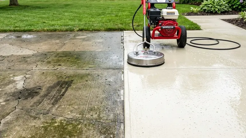 How to Remove Black Mold & Winter Salt Stains from Concrete Driveways
