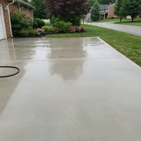 Clean concrete driveway after professional pressure washing in Copley, OH