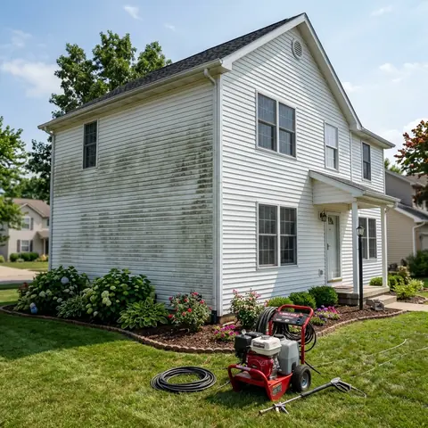 2-Story Vinyl Siding Soft-Wash